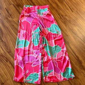 Pink Martini Bold Floral Wide Leg Pants